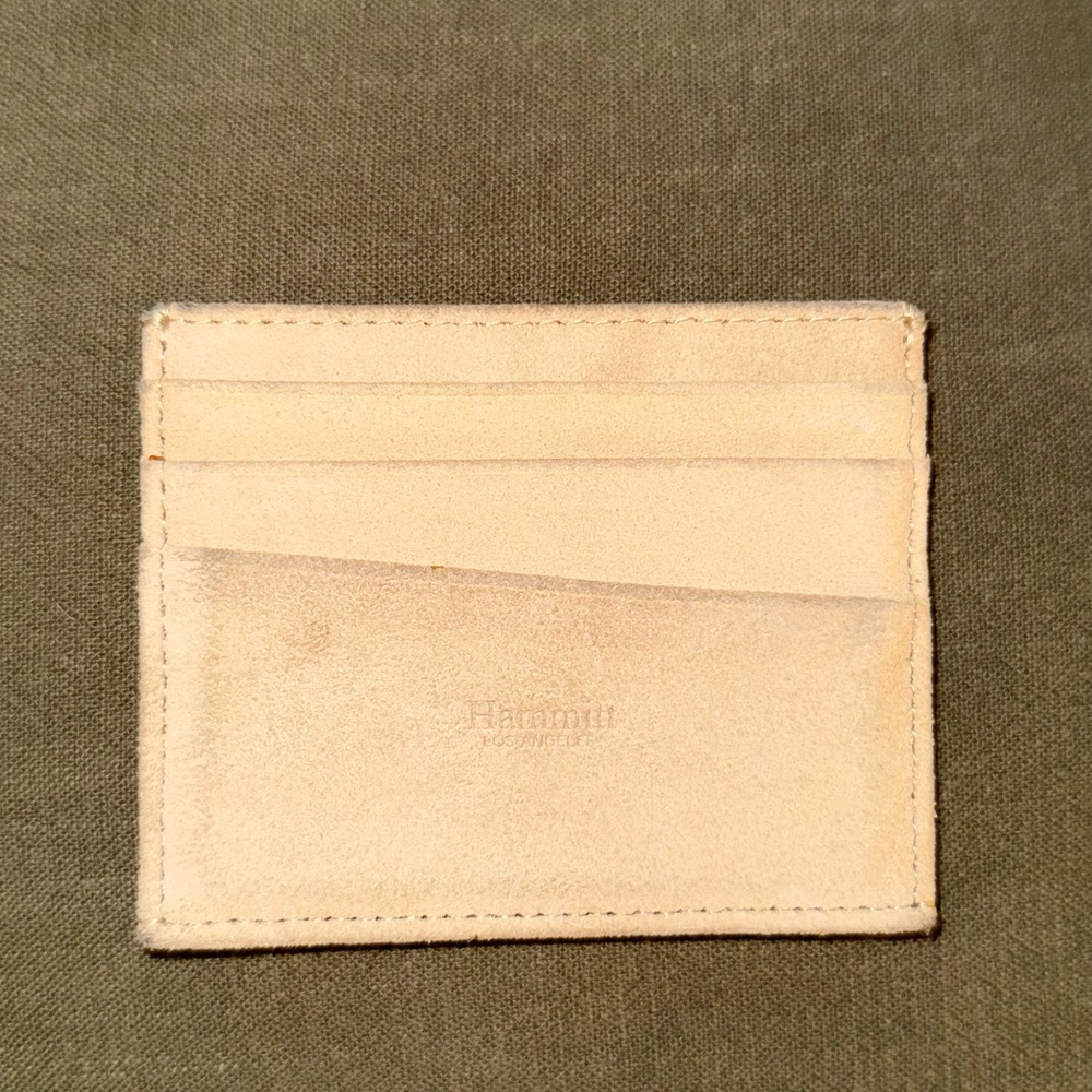 *USED* Hammit Natural Suede Card Holder/ mini wallet